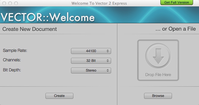 Vector 2 Express 2.3 : Main window