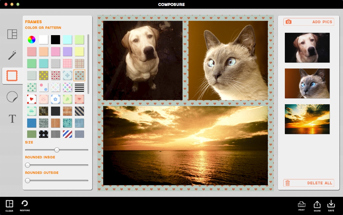 Composure 1.2 : Adding Frame To Collage