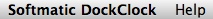 Softmatic DockClock 2.0 : Main Menu