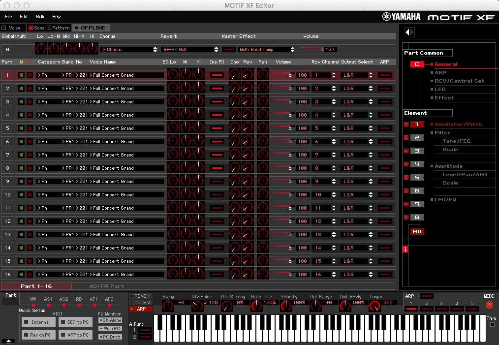 Motif Xf8 Vst