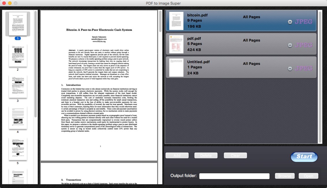 PDF to Image Super 1.5 : Add Files