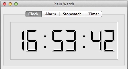 Plain Watch 1.2 : Main window