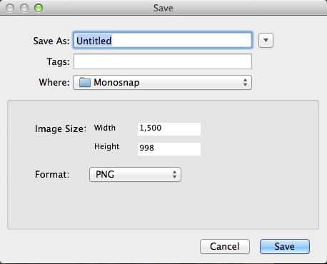 PicSketch 1.2 : Save Options