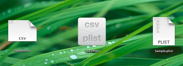 CSV2Plist 1.0 : Main window