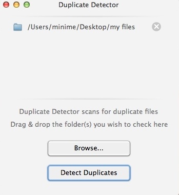 Duplicate Detector 1.7 : Selecting Folder For Scan