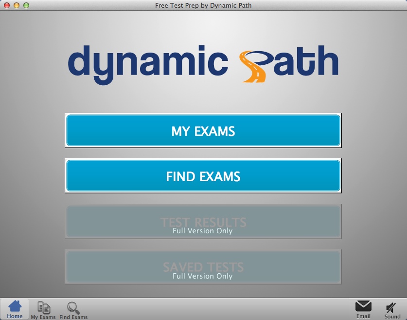 Free Test Prep by Dynamic Path 1.0 : Main Window