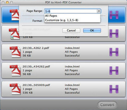 PDF to Html-PDF Converter 3.0 : Main Window
