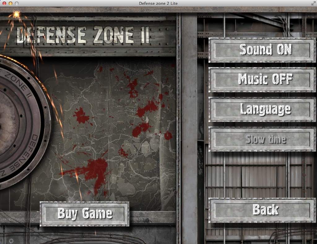 Defense Zone 2 1.3 : Game Options