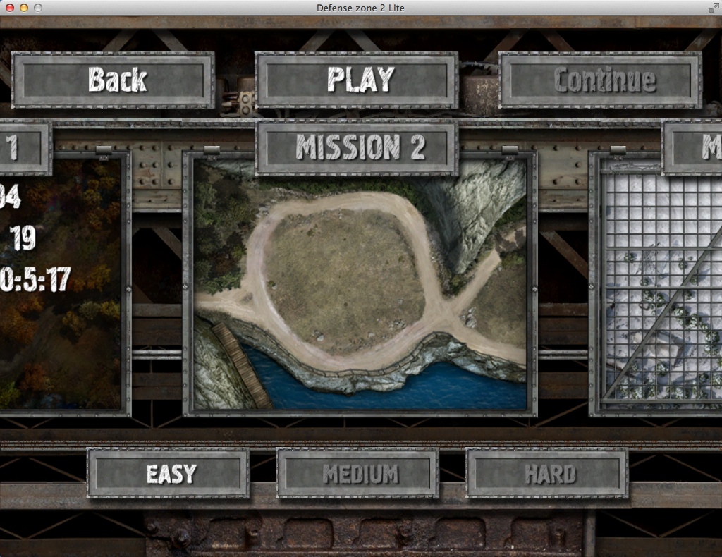 Defense Zone 2 1.3 : Level Map Window