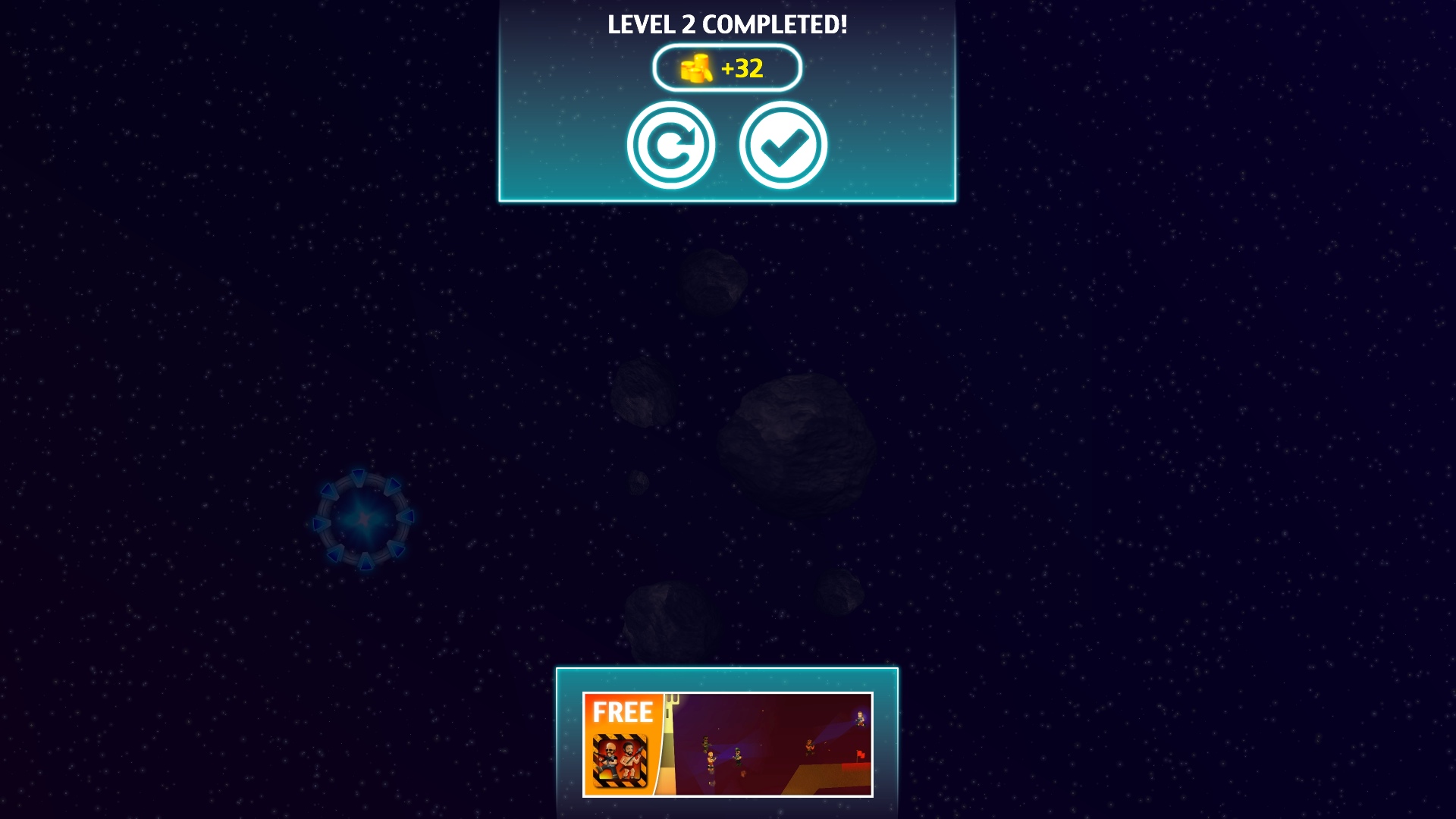 Star Wings 2.2 : Completed Level Statistics Window