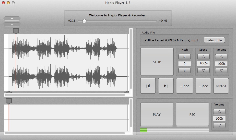 Hapix Player 1.5 : Playing Audio File