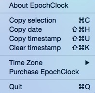 EpochClock 1.5 : Main Menu