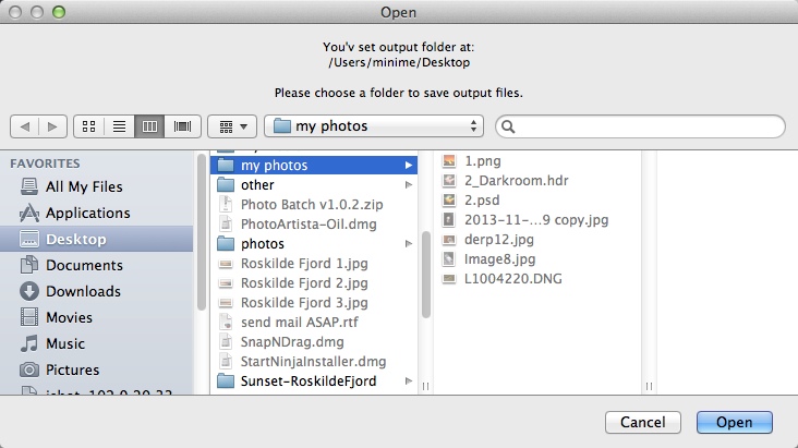 Recoding 1.0 : Selecting Destination Folder