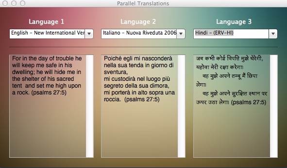 Desktop Verse 2.1 : Parallel Translations Window