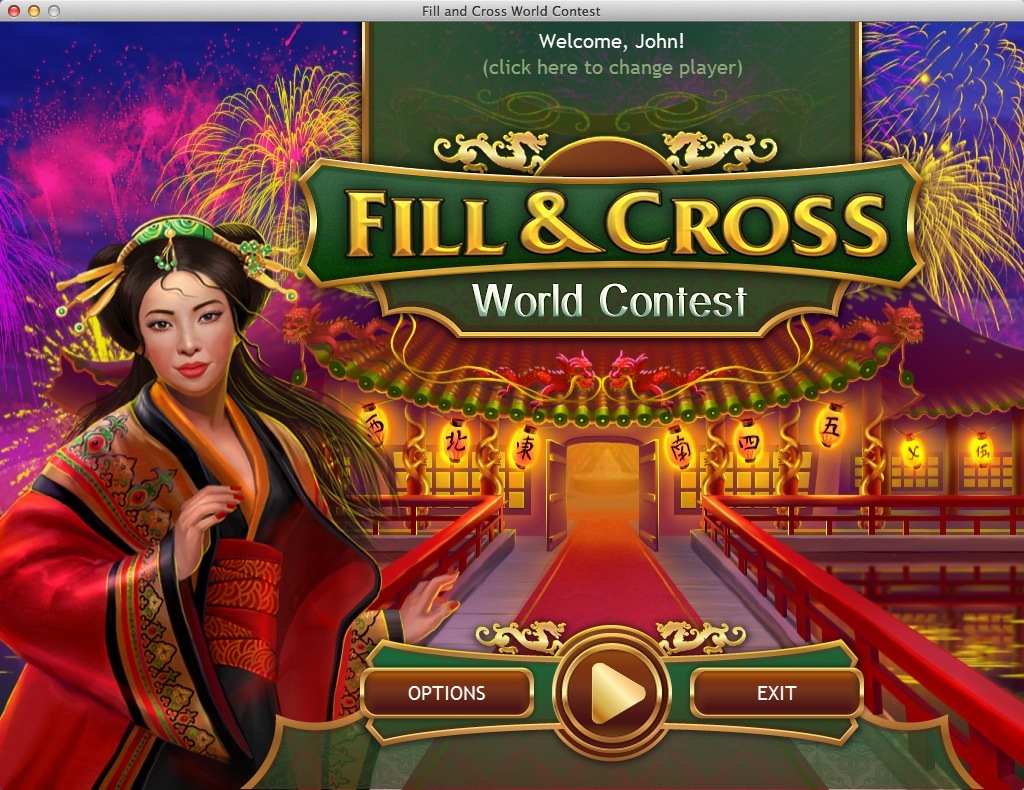 Fill and Cross. World Contest 1.1 : Main Menu
