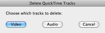 Delete QT Tracks 1.0 : Selection Window