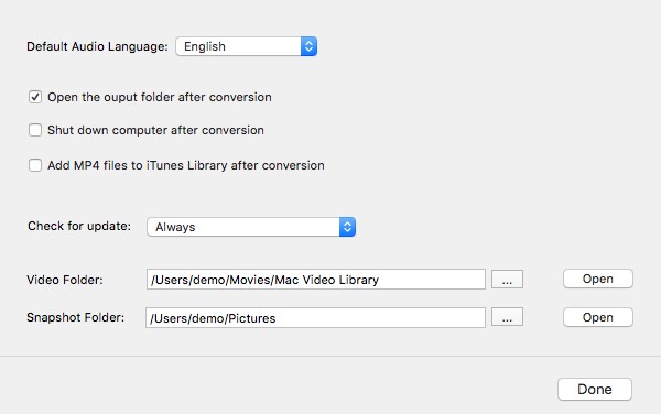 MacX Free TS Video Converter 4.1 : General Settings
