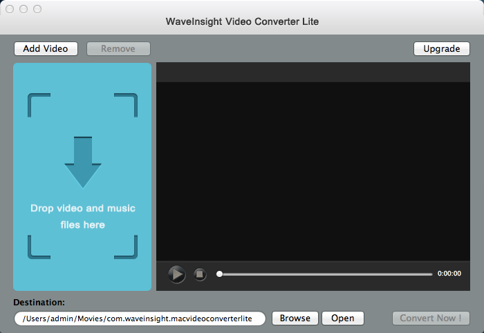 Free Video Converter for Mac 3.6 : Main Window