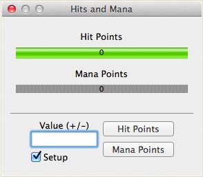 Dice Roll Pro 1.3 : Hits and Mana Window