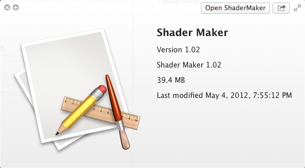 ShaderMaker 1.0 : Main Window