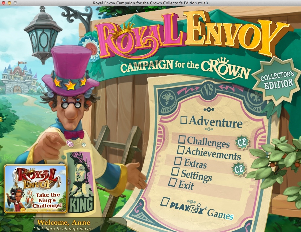 Royal Envoy: Campaign for the Crown Collector's Edition : Main Menu