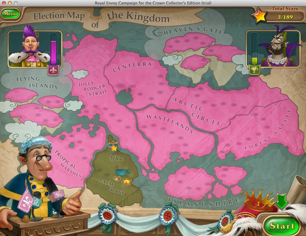 Royal Envoy: Campaign for the Crown Collector's Edition : Level Map