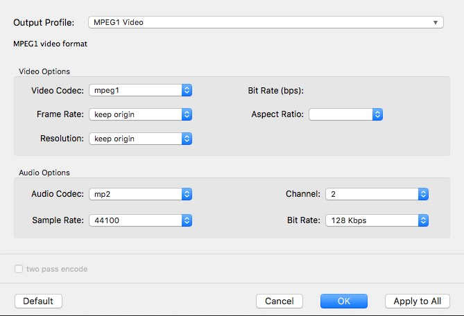 MacX Free AVCHD Video Converter 4.1 : Advanced Settings