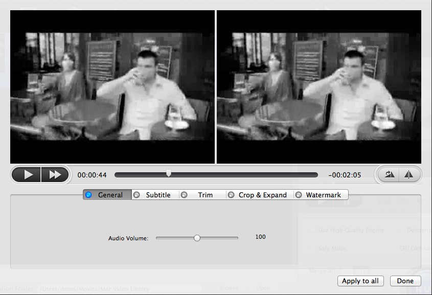 MacX Free AVCHD Video Converter 4.1 : Audio Options