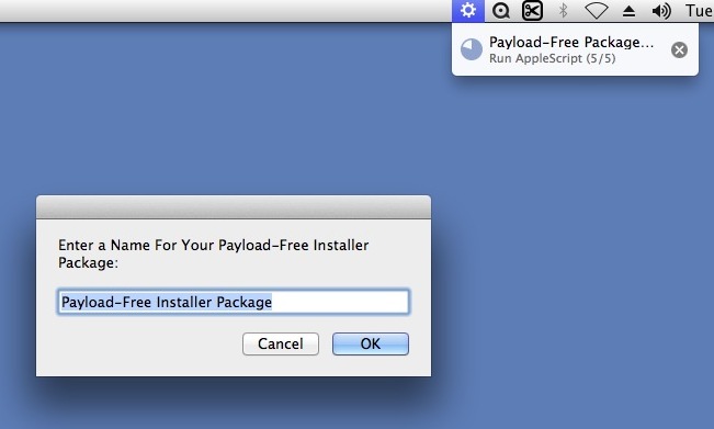Payload-Free Package Creator 1.1 : Main Window