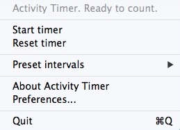 Activity Timer 1.3 : Main Menu