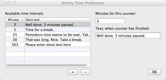 Activity Timer 1.3 : Program Preferences