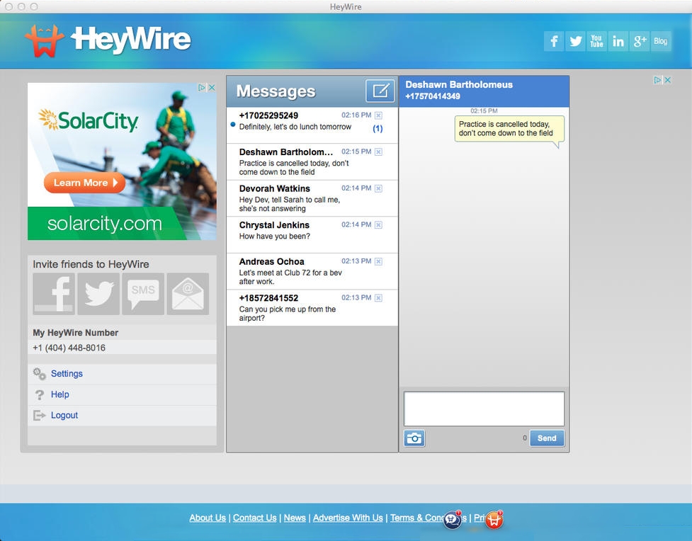 HeyWire 1.1 : Main Window