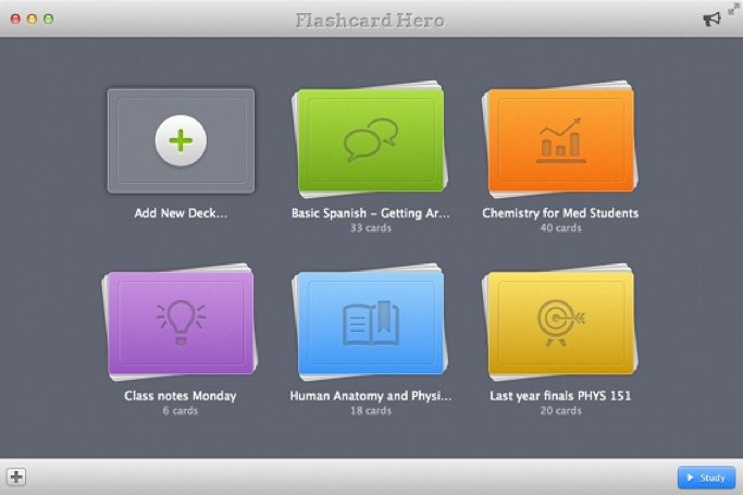 Flashcard Hero 1.8 : Main window