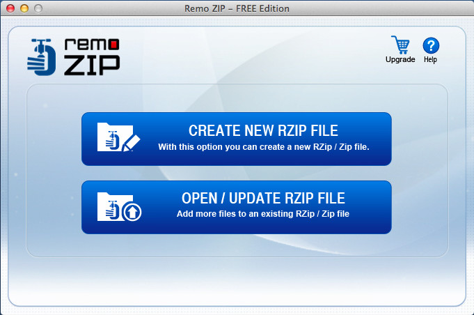 Remo ZIP 1.0 : Main Window