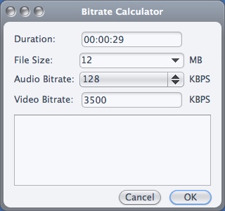 4Media DVD Ripper 6.8 : Bitrate Calculator