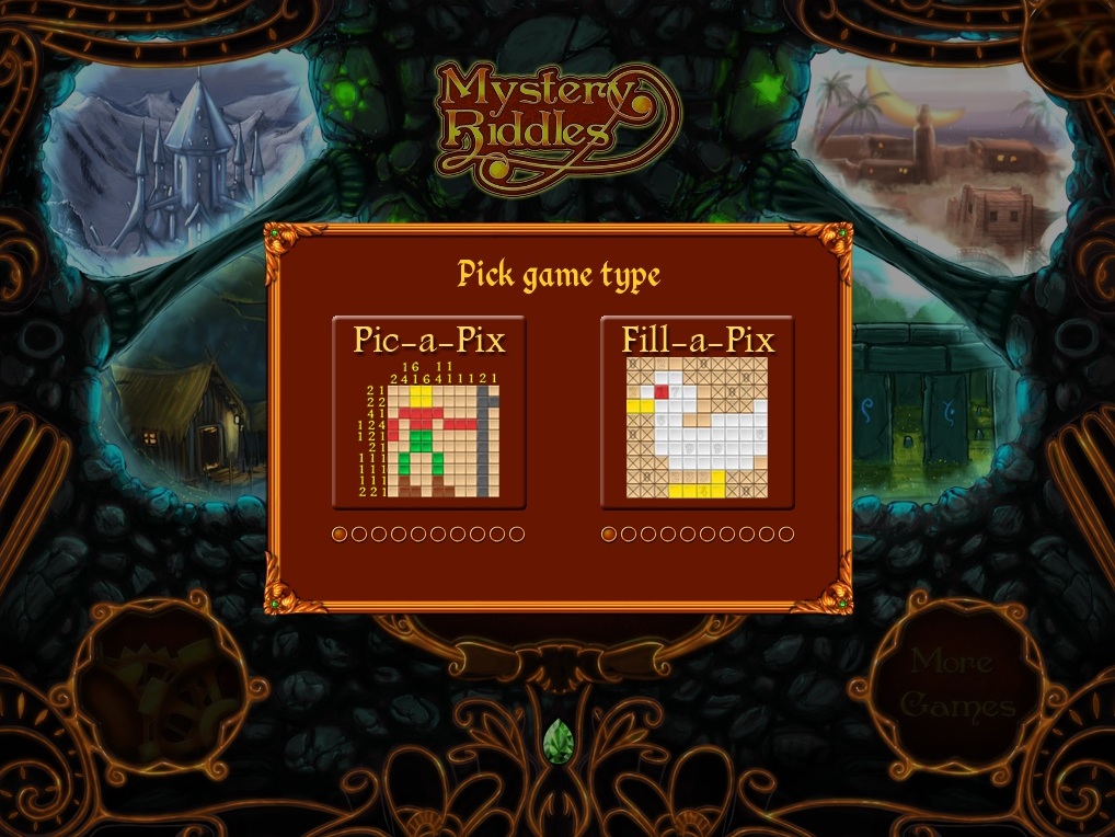 Mystery Riddles : Selecting Game Mode
