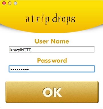 Atrip Drops 1.2 : Login Window