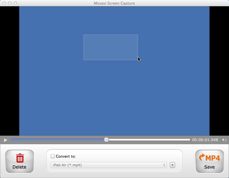 Movavi Screen Capture 1.5 : Converting Recording File