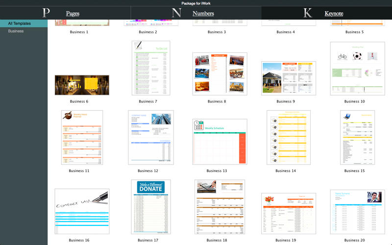 Package for iWork 1.0 : Main Window