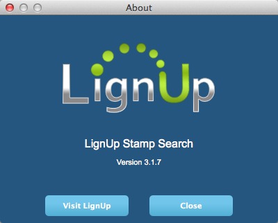 LignUp Stamp Search 3.1 : About Window
