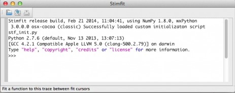 stimfit 0.1 : Main Window