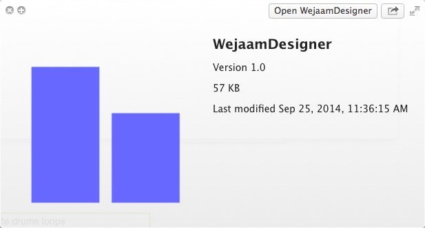 WejaamDesigner 1.0 : About Window