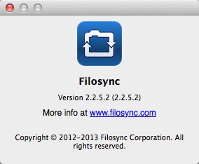 Filosync 2.2 : About Window