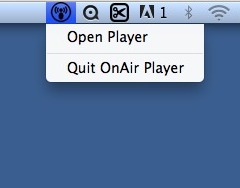 OnAir Player 1.2 : Main window