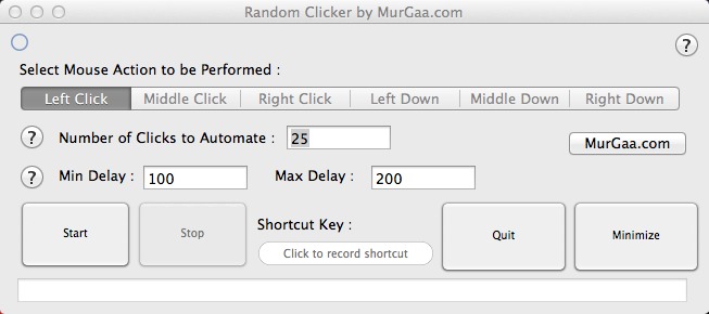 Random Mouse Clicker 3.0 : Main window