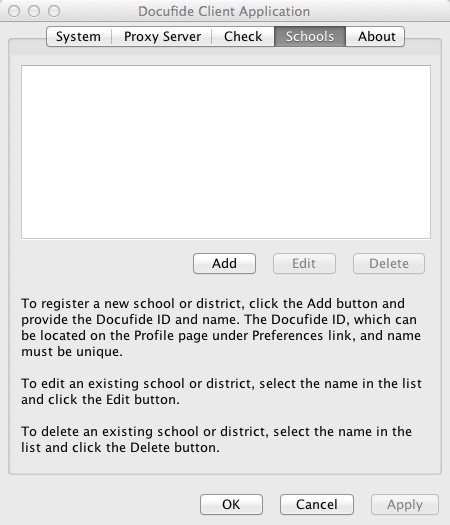 Docufide Client Application 5.0 : Main window