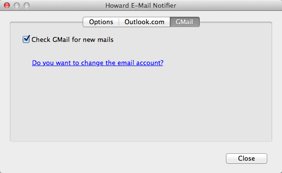 Howard 1.0 : Gmail Options