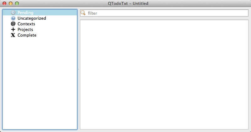 QTodoTxt 1.4 : Main Window