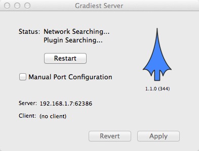 Gradiest Server 1.1 : Main Window