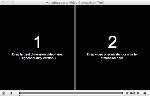 Video Comparison Tool : Main window
